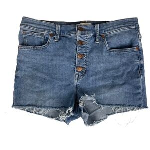 Madewell Mid Rise Denim Cut Off‎ Shorts Button Fly Size 31